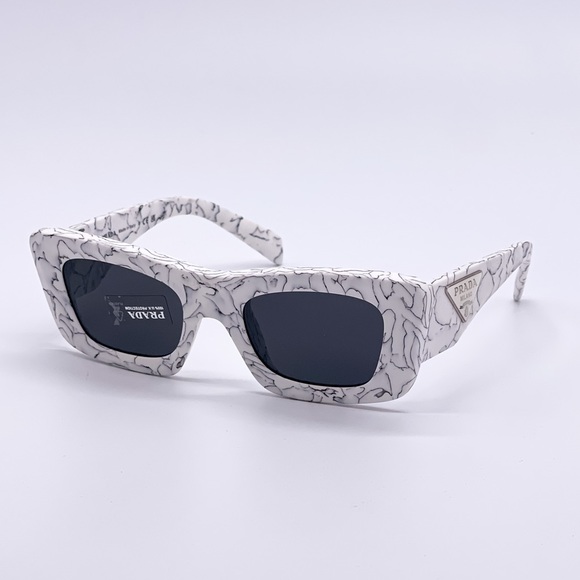 NEW PRADA CAT EYE SUNGLASSES SPR 13Z 17D5S0 PRADA PR13ZS NEW PR 13ZS WHITE - Picture 3 of 15